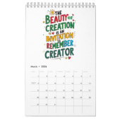 Calendrier Foi et Réflexion - Création Inspirante (Mar 2026)