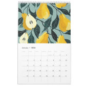Calendrier Folk Art Floral | Scandinavian Orange Flower Wall (Jan 2026)