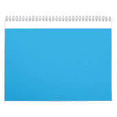 Calendrier fond bleu avec chat noir et blanc sur (Protection)