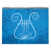 Calendrier Fond de lyre bleue (Protection)