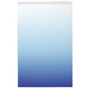 Calendrier Fond dégradé bleu minimal