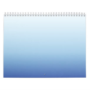 Calendrier Fond dégradé bleu minimal