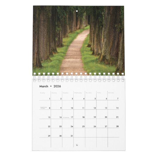 Calendrier Forêt de quatre saisons 2024 (Mar 2026)