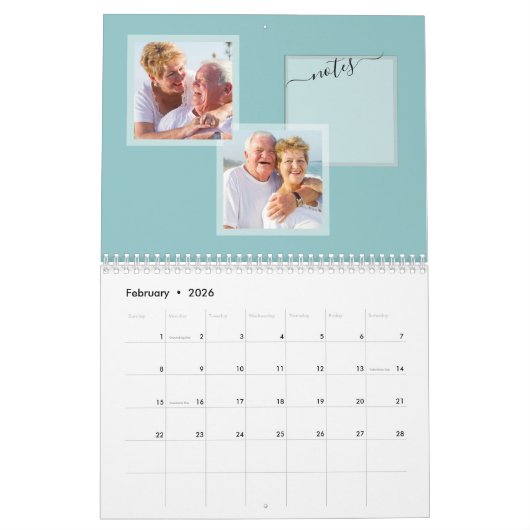 Calendrier Forêt d'hiver 2 Photos par mois Famille 2022 (Feb 2026)