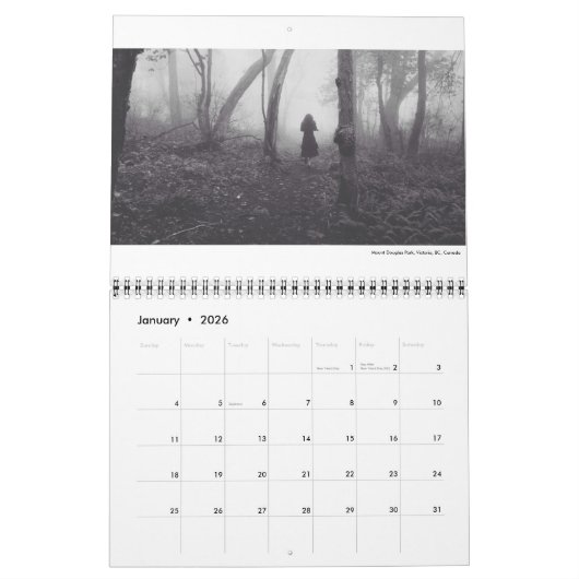 Calendrier Forêt-Hauser de Tyler : Moments (Jan 2026)