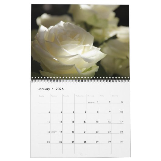 Calendrier Forever Roses Calendar (Jan 2026)