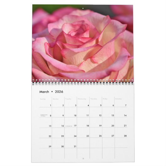 Calendrier Forever Roses Calendar (Mar 2026)
