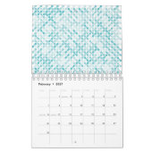 Calendrier formes circulaires motif transparent (Feb 2027)