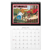 Calendrier Formes vintages de transport (Mar 2027)