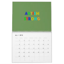 Calendrier fort d'autisme