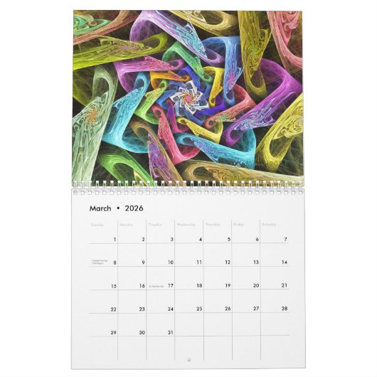 Calendrier Fractal 2024 (Mar 2026)