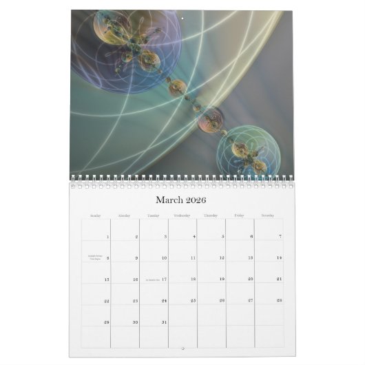 Calendrier fractal Digital Baroque 2021 (Mar 2026)