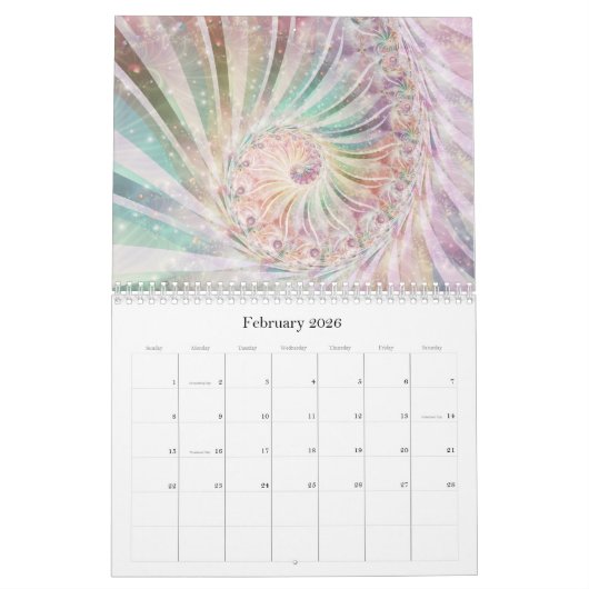 Calendrier fractal Digital Baroque 2021 (Feb 2026)