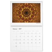 Calendrier Fractales Abstraites orange 2026 (Feb 2027)