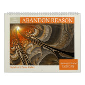 Calendrier Fractales Abstraites orange 2026 (Protection)