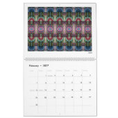 Calendrier Fractales Abstraits Multicolores 2027 (Feb 2027)