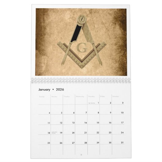 Calendrier Freemason (Jan 2026)