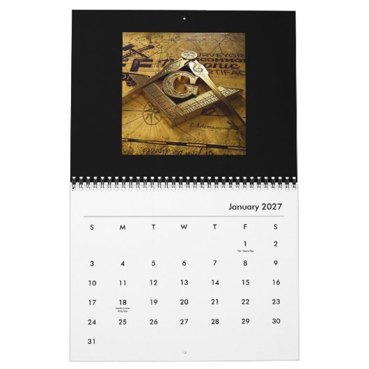 Calendrier Freemason (Jan 2027)