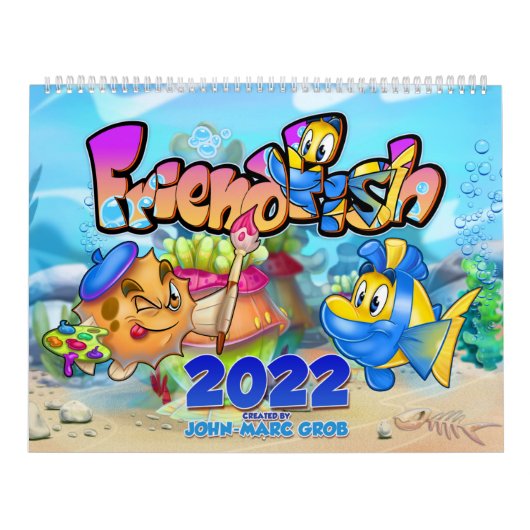 Calendrier FriendFish dessin animé poisson (Protection)