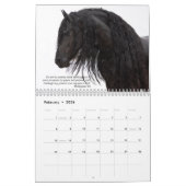 Calendrier frison de cheval avec des vers de bible (Feb 2026)
