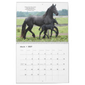 Calendrier frison de cheval avec des vers de bible (Mar 2027)
