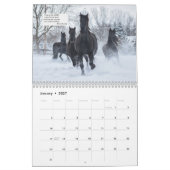 Calendrier frison de cheval avec des vers de bible (Jan 2027)