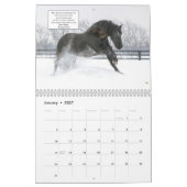 Calendrier frison de cheval avec des vers de bible (Jan 2027)