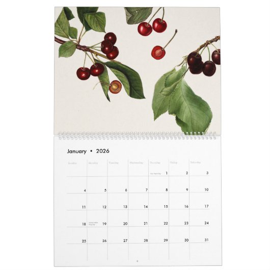 Calendrier Fruit 2026 (Jan 2026)