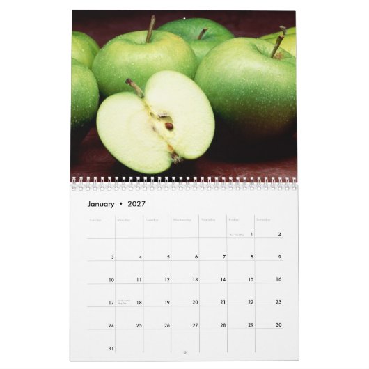 Calendrier Fruits frais (Jan 2027)