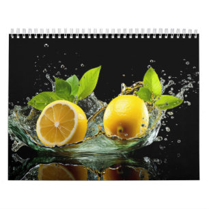 Calendrier Fruits frais Assortiment Aliments colorés sains