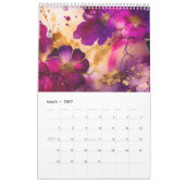 Calendrier Fuchsia Floral 2025 de luxe (Mar 2027)