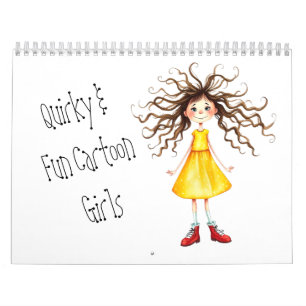 Calendrier Fun & Quirky Dessin de filles