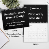 Calendrier Funny 2026 Office Quote Calendar