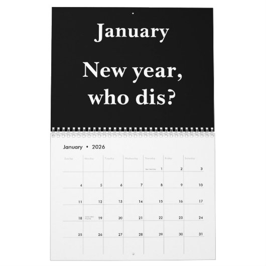 Calendrier Funny 2026 Office Quote Calendar (Jan 2026)