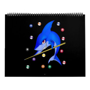 Calendrier Funny Billard piscine requin mâle
