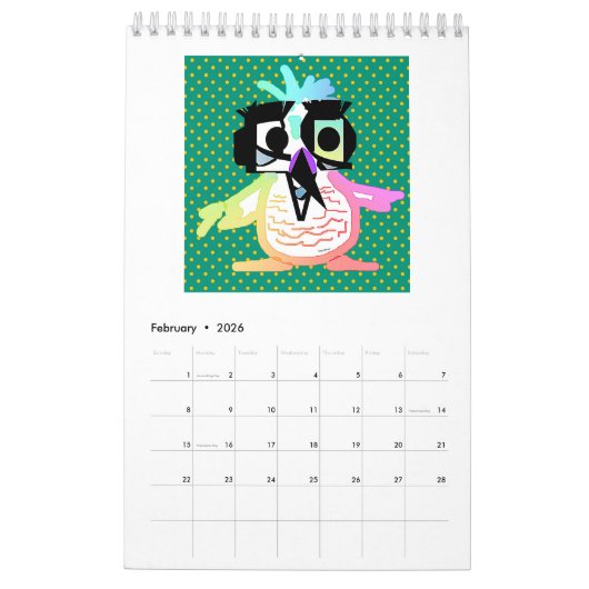 Calendrier FUNNY BIRD (Feb 2026)