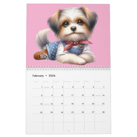 Calendrier Funny_Chiens (Feb 2026)