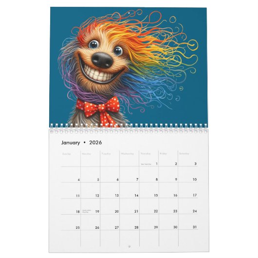 Calendrier Funny_Chiens (Jan 2026)