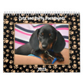 Calendrier Funny Dachshund Photos personnalisées Texte mignon (Protection)
