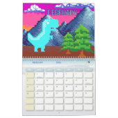 Calendrier Funny Pixel Gamer Pixelated- Dinosaur Illustration (Feb 2026)