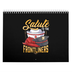 Calendrier Funny Police Pompier Frontliner Infirmières Cadeau