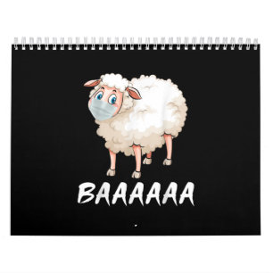 Calendrier Funny Quarantine Mask Sheep Cadeaux tendance