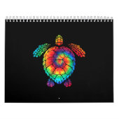 Calendrier Funny Sea Turtle Ocean Tie Dye Rainbow Hippie Coût (Protection)
