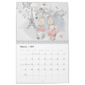 Calendrier Furry Friends Watercolor Rabbit Calendar (Feb 2027)