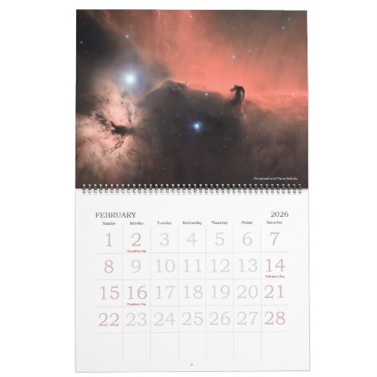 Calendrier Galaxies et Nebulae 2023 (Feb 2026)