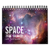 Calendrier Galaxy Astronomy Universe Rumi Quotes Calender (Protection)