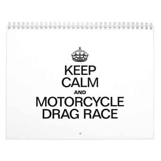 CALENDRIER GARDER LA COURSE DE DRAG CALME ET MOTOCYCLE (Protection)