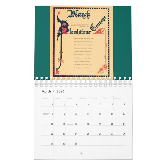 Calendrier Gemmes d'Anniversaire (Mar 2026)