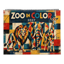 Géométrie Sauvage 2027 – Art Coloré d'Animaux de Z