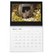 Calendrier George la souris dans une pile de log House 2022 c (Feb 2026)